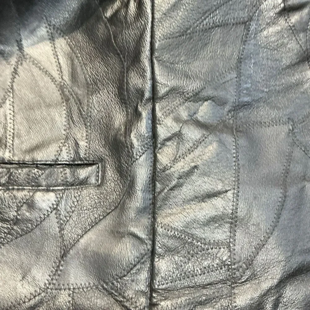 Italian Stone Design Genuine Leather Vest